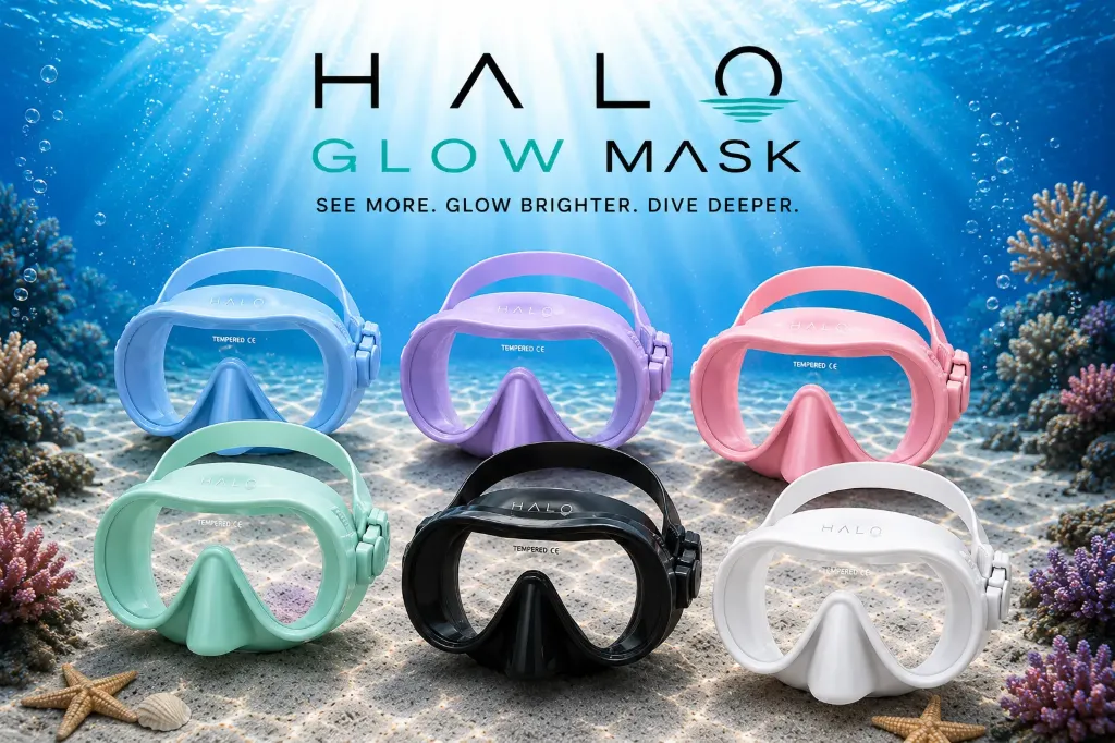 HALO Glow Mask (Todos los Colores, Correa de Máscara de Silicona)